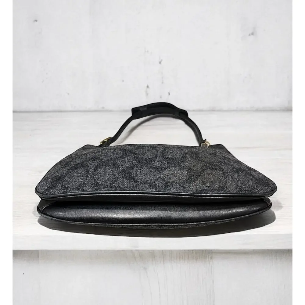 Vintage Coach 8307 Girlie Signature Wool Hobo Bag